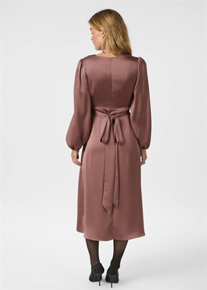 Rimini heavy sateen kjole Dark Rose Neo Noir